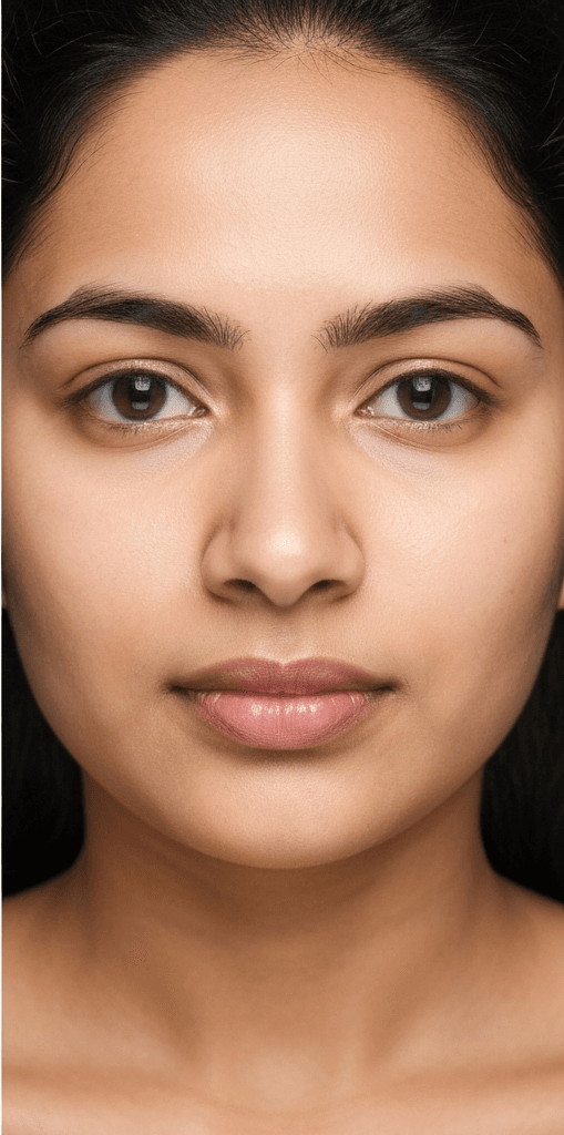 After treatment with clear, smooth skin